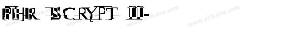PHR Scrypt II字体转换